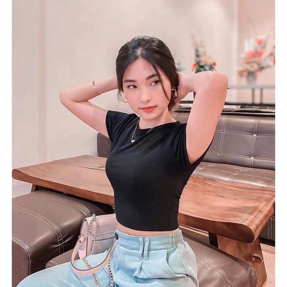 READY STOCK CROP TOP DOUBLE LAYER JERSEY KOREA