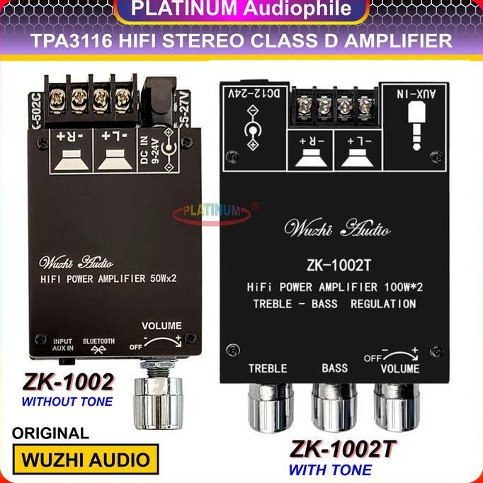 TPA3116 Amplifier Class D Bluetooth 5.0 Hifi Stereo Amplifier 2X 100W Original  ZK-1002 1002T