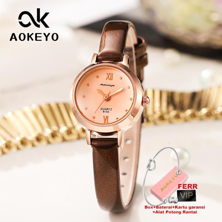 ORIGINAL AOKEYO W230 Jam Tangan Wanita Baru Original Korea Design Kecil Wanita Jam Tangan Wanita Kul