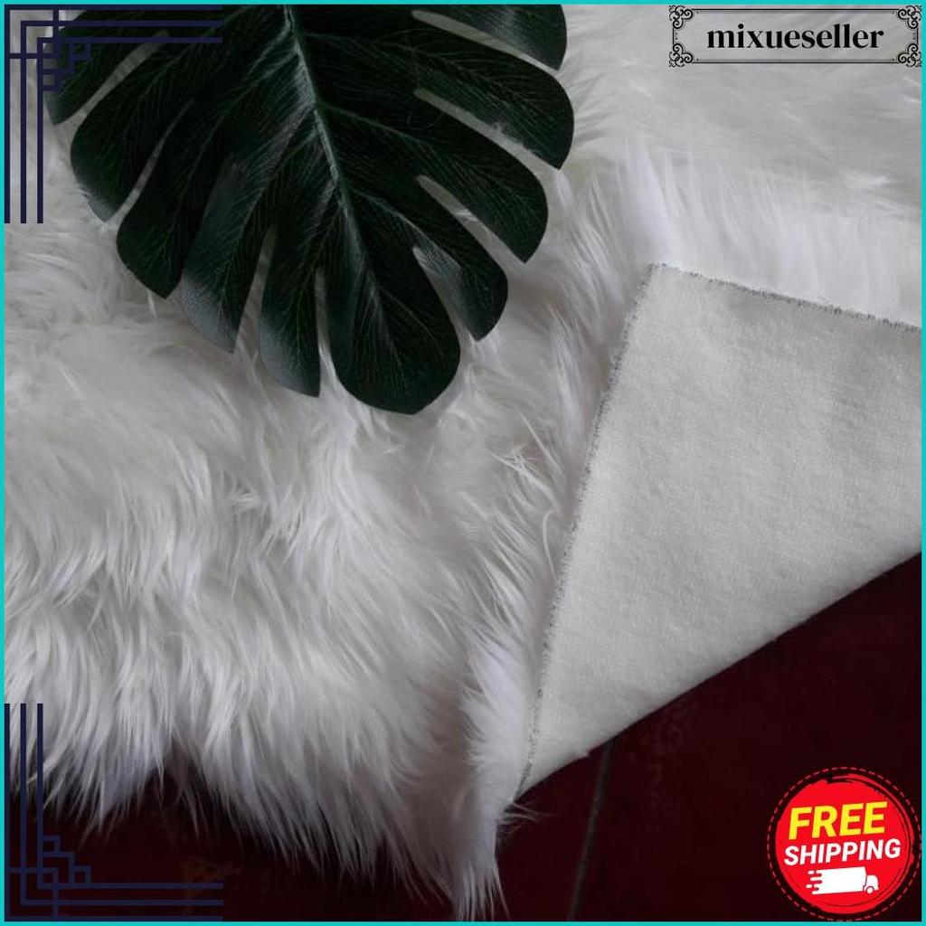 Taplak Bulu | Alas Bulu Korea | Alas Meja Bulu | Alas Foto Produk Ukuran 40X30 | Bulu Korea Putih Co