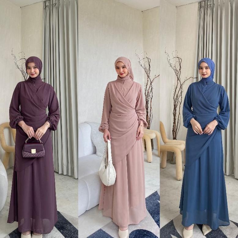 ORIGINAL ERINA DRESS CERUTI OOTD HIJAB SIMPLE SERAGAM BRIDESMAID