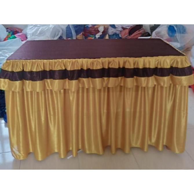 Taplak Meja Prasmanan Renda Ukuran 200 X 60 X 75 Cm (P X L X T) - Cover Meja Prasmanan Berkualitas P
