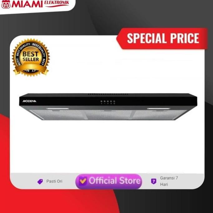 Cooker Hood Modena PX0921DBBK / Penghisap Asap Modena PX 0921 90cm / Slim Hood Modena PX0921 DBBK / 