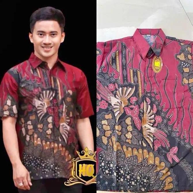 Batik pria M L XL XXL 3L 4L 5L Kemeja jumbo batik zahira polymikro lembut Hem Pendek Baju Katun Cowo