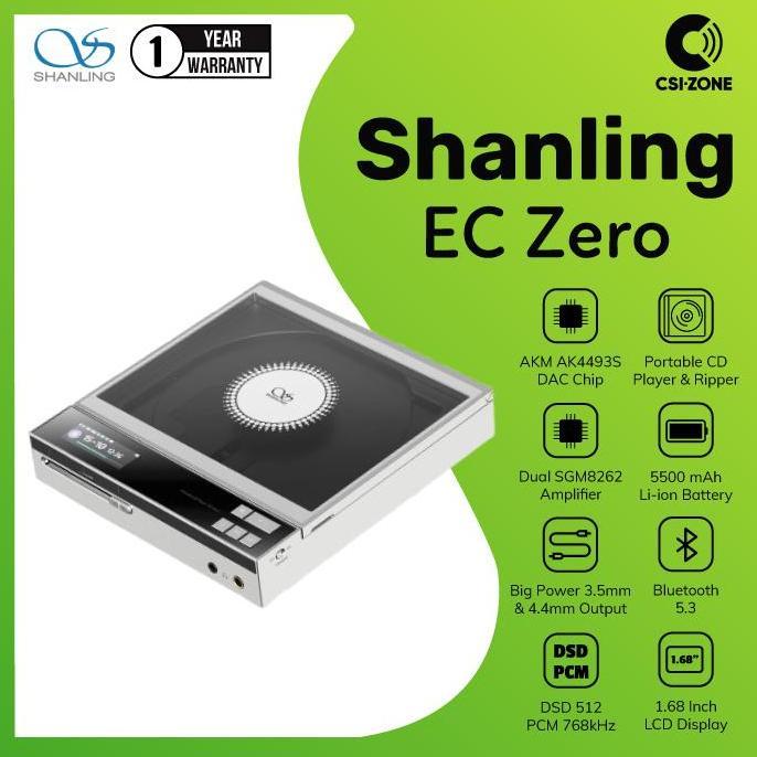 Shanling EC Zero AKM AK4493S Bluetooth Portable CD Player & Ripper