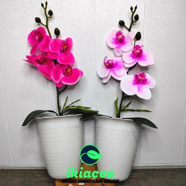 BUNGA ANGGREK ARTIFICIAL BUNGA POT DINDING ANGGREK HIAS BUNGA PALSU