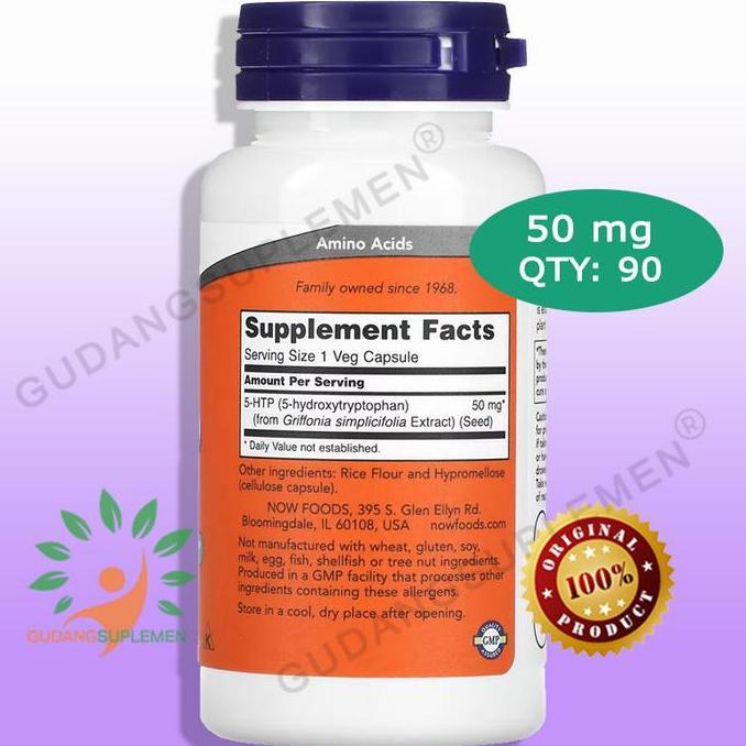 Now 5-Htp 50 Mg 90 Veg Capsules - 5Htp 5 Htp Serotonin - Weight Loss