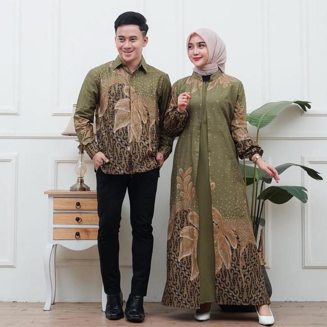 STYLE FASHION Baju Batik Couple Keluarga Pasangan Kondangan Suami istri Sarimbit Kain Katun Prima Pr