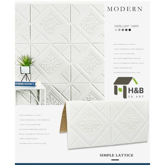(COD) High Quality DIY  Wallpaper Dinding 3D Drick Foam Plafon Dekorasi Dinding Kamar Tidur
