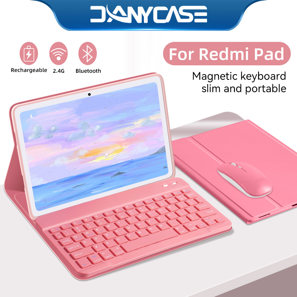 DANYCASE Bluetooth Keyboard case set Tablet Cover For 2025 Redmi Pad 2 11“ Redmi Pad 2/Pro 12.1" Red