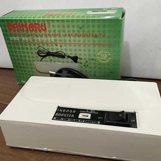 NEW Booster Antena TV Bawah Indoor Murah Berkualitas UHF VHF Daimaru DM38