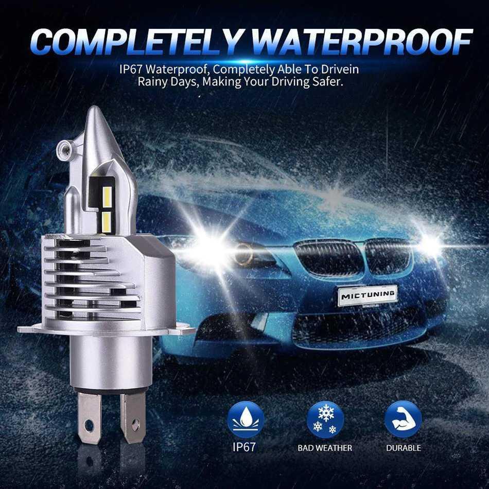 Fighter Lampu Depan Mobil Led Headlamp H4 Csp Cool White 80W 12V 2 Pcs
