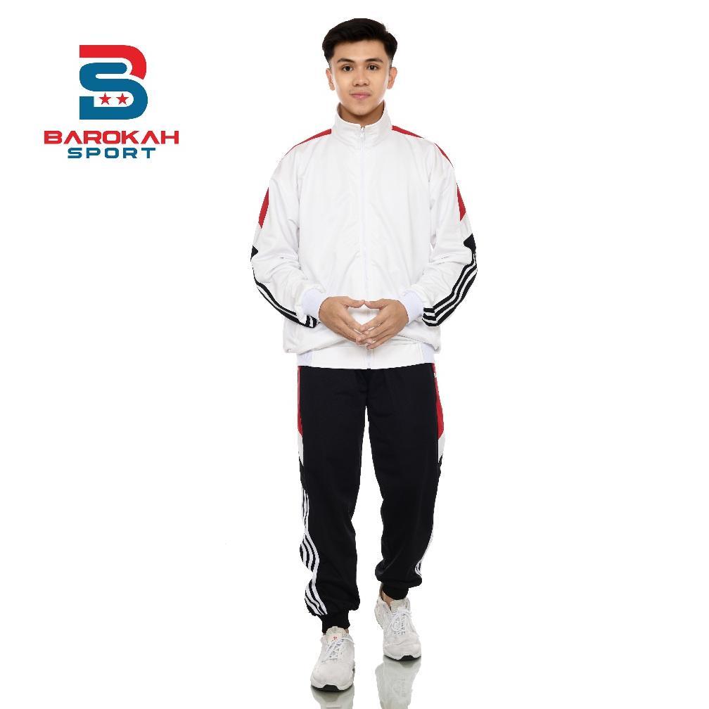 READY STOCK HM BAROKAH - SETELAN OLAHRAGA PRIA WANITA TRAINING ONE SET JAKET CELANA OLAHRAGA UNISEX 