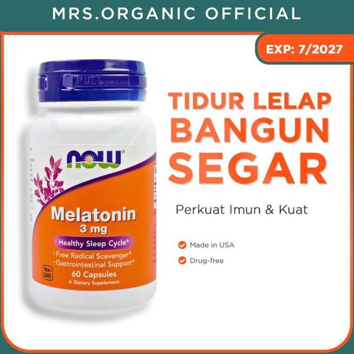 Happyfit- Now Melatonin 3 Mg 60 Capsules