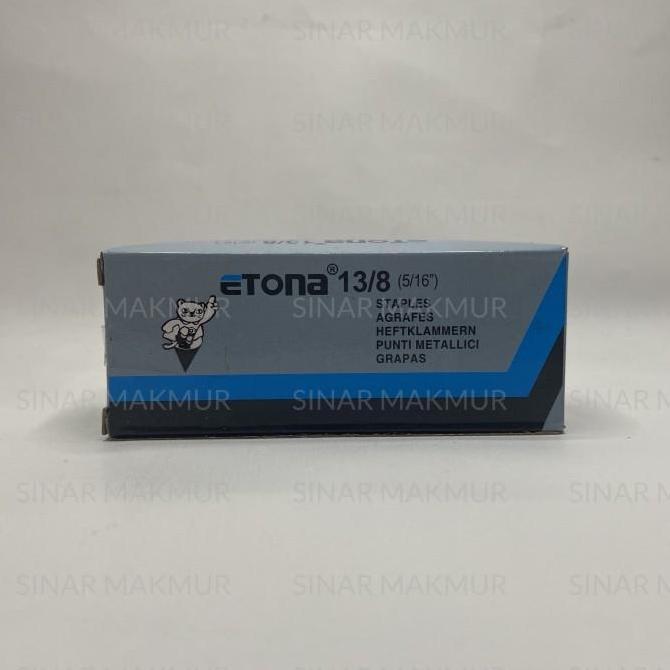 Isi/Refill Stapler/Gun tacker/Staples 13/8 Etona (PAK)