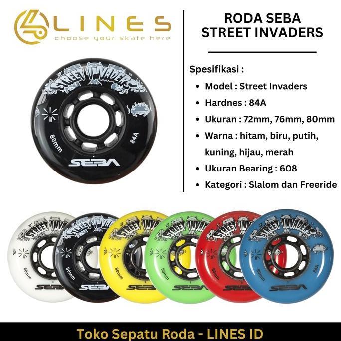 WHEEL RODA INLINE SKATE SEBA STREET INVADERS