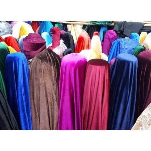 Kain Buludru Setrict/Bahan Buludru Korea Elastis Polos Harga Per 50Cm