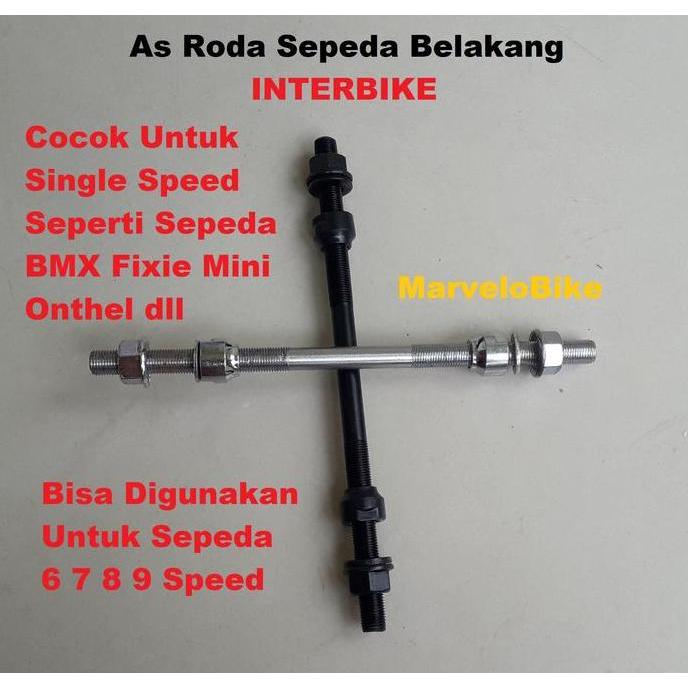 As Sepeda Roda Belakang Panjang 19cm As Roda Sepeda MTB Seli BMX Fixie