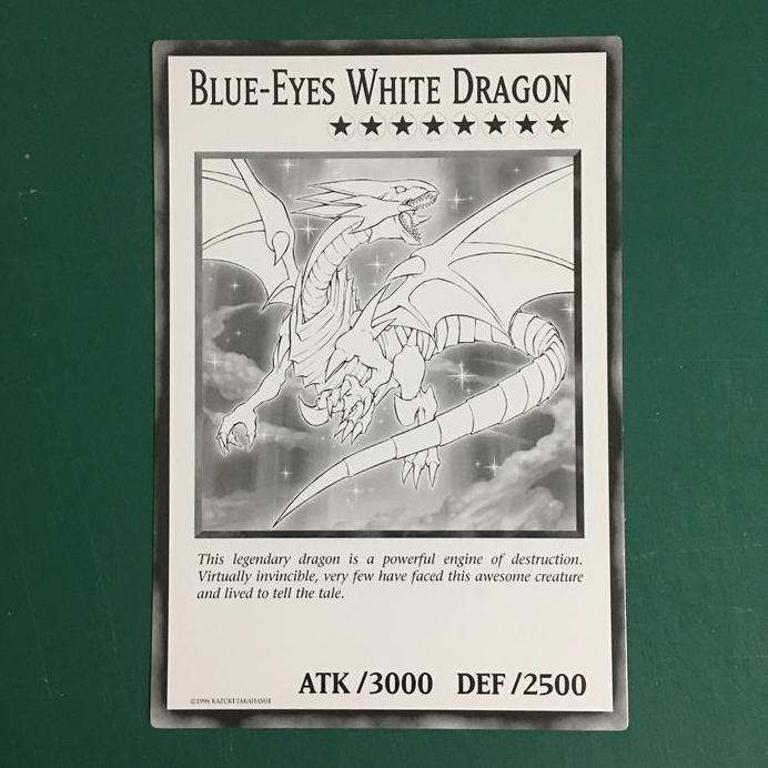 Yugioh Blue-Eyes White Dragon - oversized card