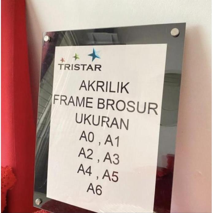 AKRILIK FRAME HITAM (UKURAN A0)(CEK DESKRIPSI / Acrylic frame tempat poster Foto Kertas