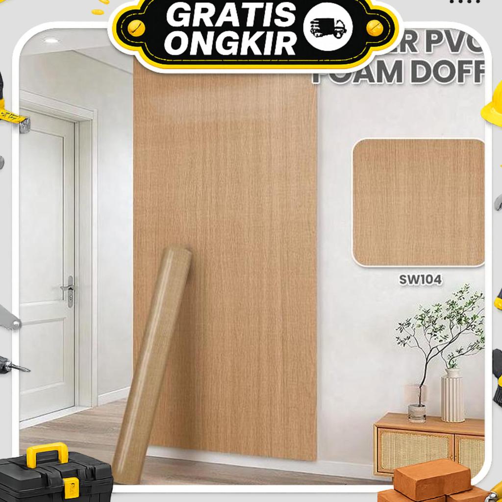 Wallpaper 3D Foam Polos Bertekstur 120 X 280Cm - Stiker Dinding Tebal Anti Air Doff - Unik Bandung