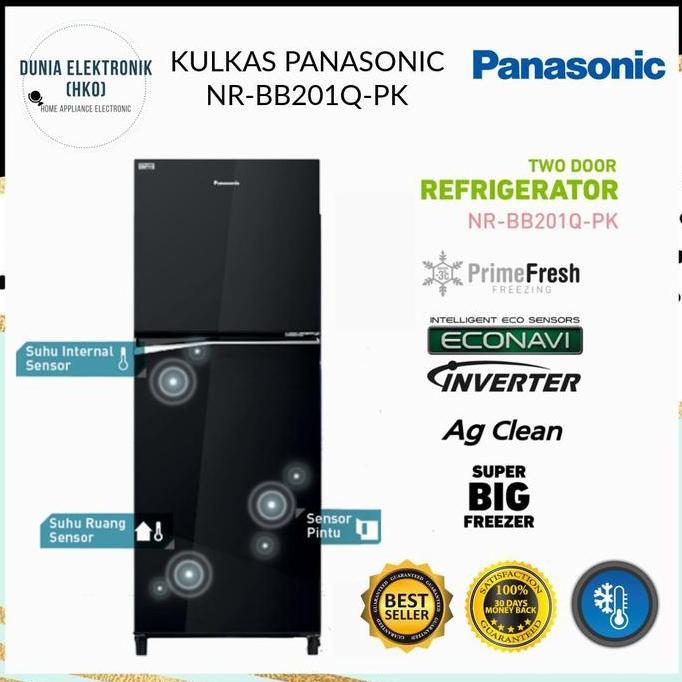 KULKAS PANASONIC NR-BB201Q NRBB201Q LEMARI ES 2 PINTU INVERTER 196 L