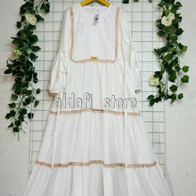 JUAL GAMIS RENDA ANAK REMAJA TANGGUNG/GAMIS RENDA LINEN BRUKAT Anak Tanggung JUAL