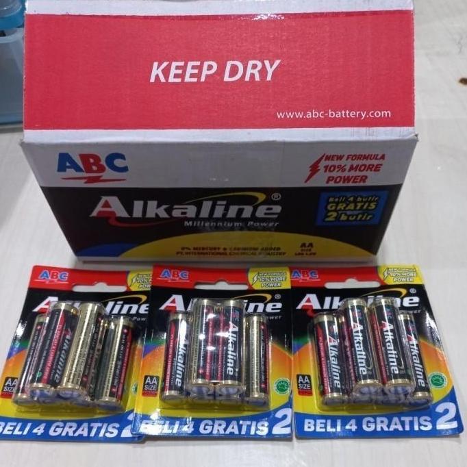 (ABC) BATERAI AA & AAA 4+2  ISI 12 CARD / BOX ''