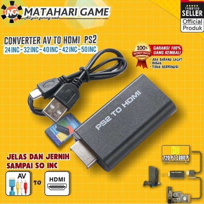 Lansungkirim- Ps2 To Hdmi Adaptor Converter Hdmi Ps2 Resolusi Hd 720 1080P