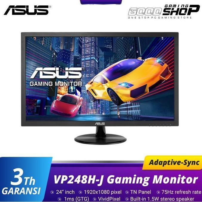 ASUS VP248H-J Gaming Monitor 24 inch, FHD, 1ms, 75Hz, AdaptiveSync