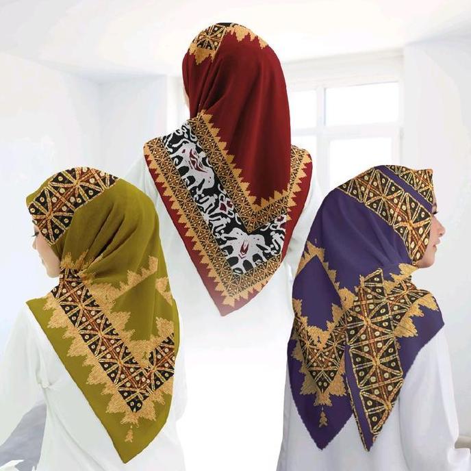Hijab Segi Empat Voal Motif Series Widya dua sisi motif Kerudung (TERBAIK) (TERBARU) (TERMURAH)