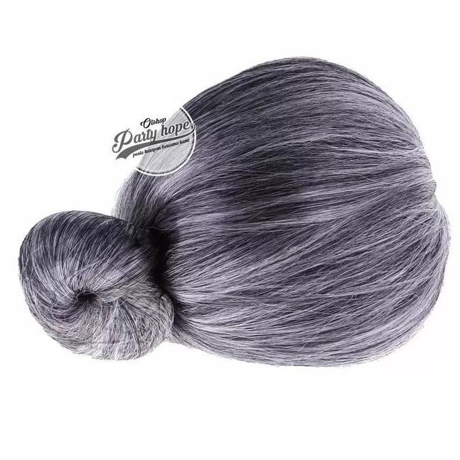 Rambut Palsu Wig Sanggul Nenek Tua / rambut nenek / wig sanggul kostum AR134 Top