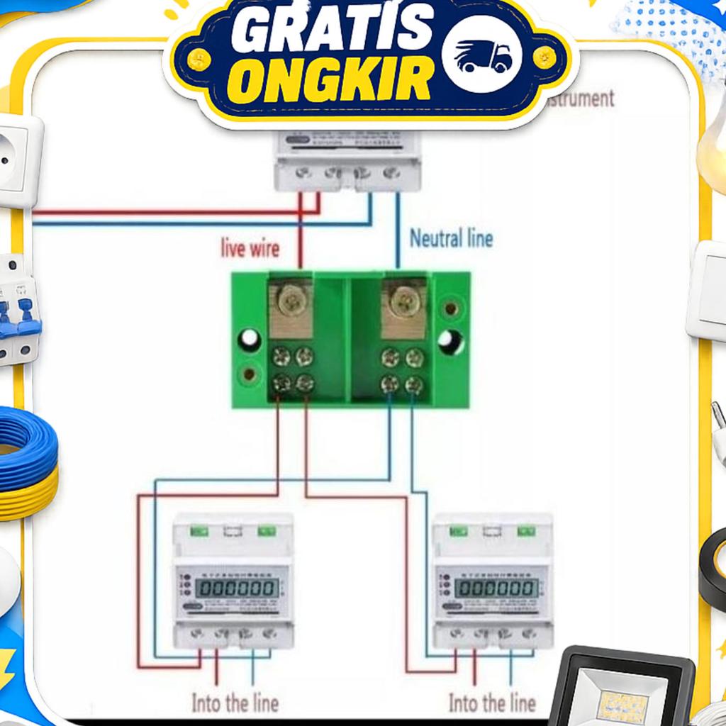 Box Kabel Listrik 2 In 8 Out/2 In 12 Out Terminal Junction Box Terminal Box Terminal Panel Listrik