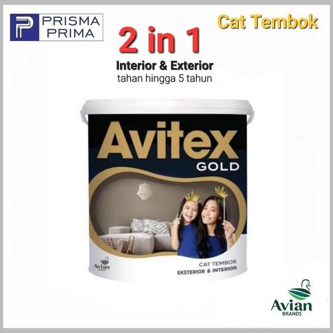 Cat Tembok AVITEX GOLD Interior & Exterior Galon 5 Kg