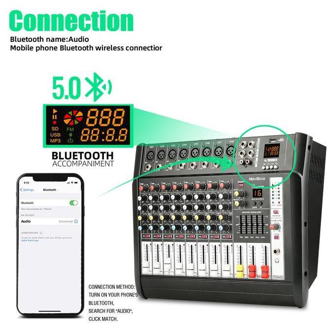 Promo New Baxs Mixer Audio Profesional Pmx802S 8Sound Strip Built-In 650 Watt Power Amplifier * 2 Sa