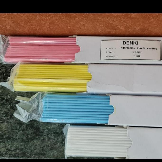 Grosir Kawat Las Perak Flux Coated 40% Denki Silver Flux Coated Rod