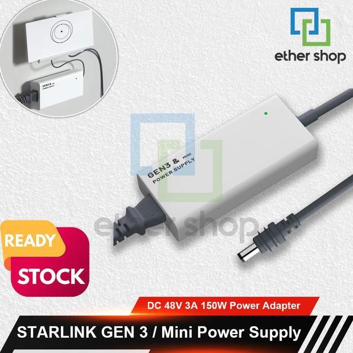 Yuvikatishop92 - Power Adaptor Untuk Starlink Gen 3 v4 dan Starlink Mini