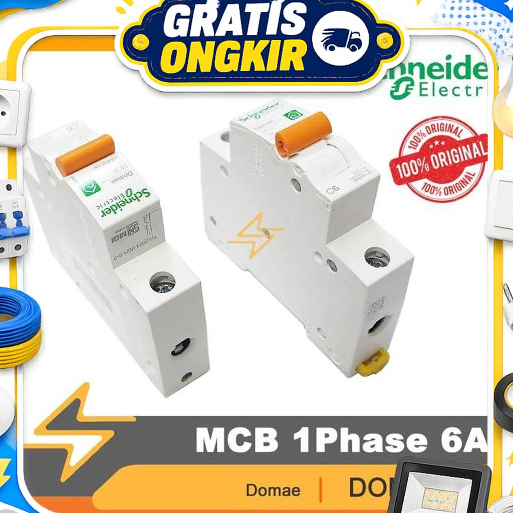 Mcb Schneider 6A 1Phase / Mcb 1P 6 Amper