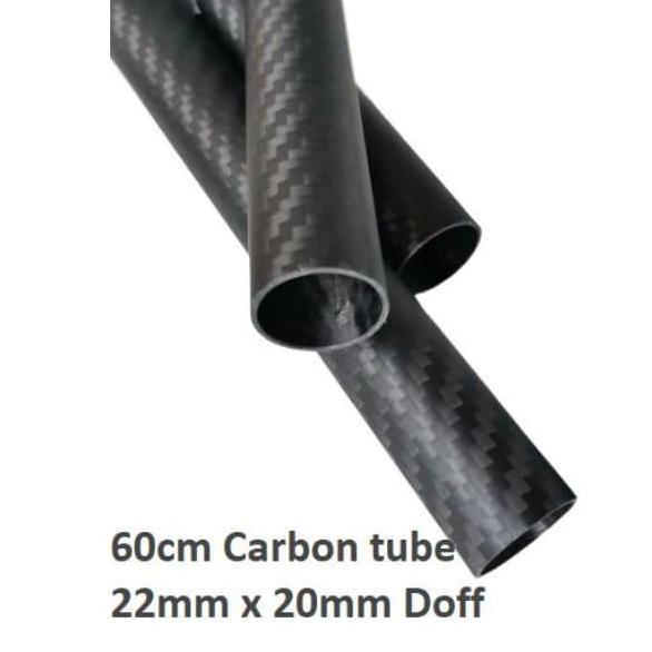 60CM CARBON TUBE PIPA KARBON DIAMETER OD 22MM ID 20MM 3K 22X20MM DOF TKPR