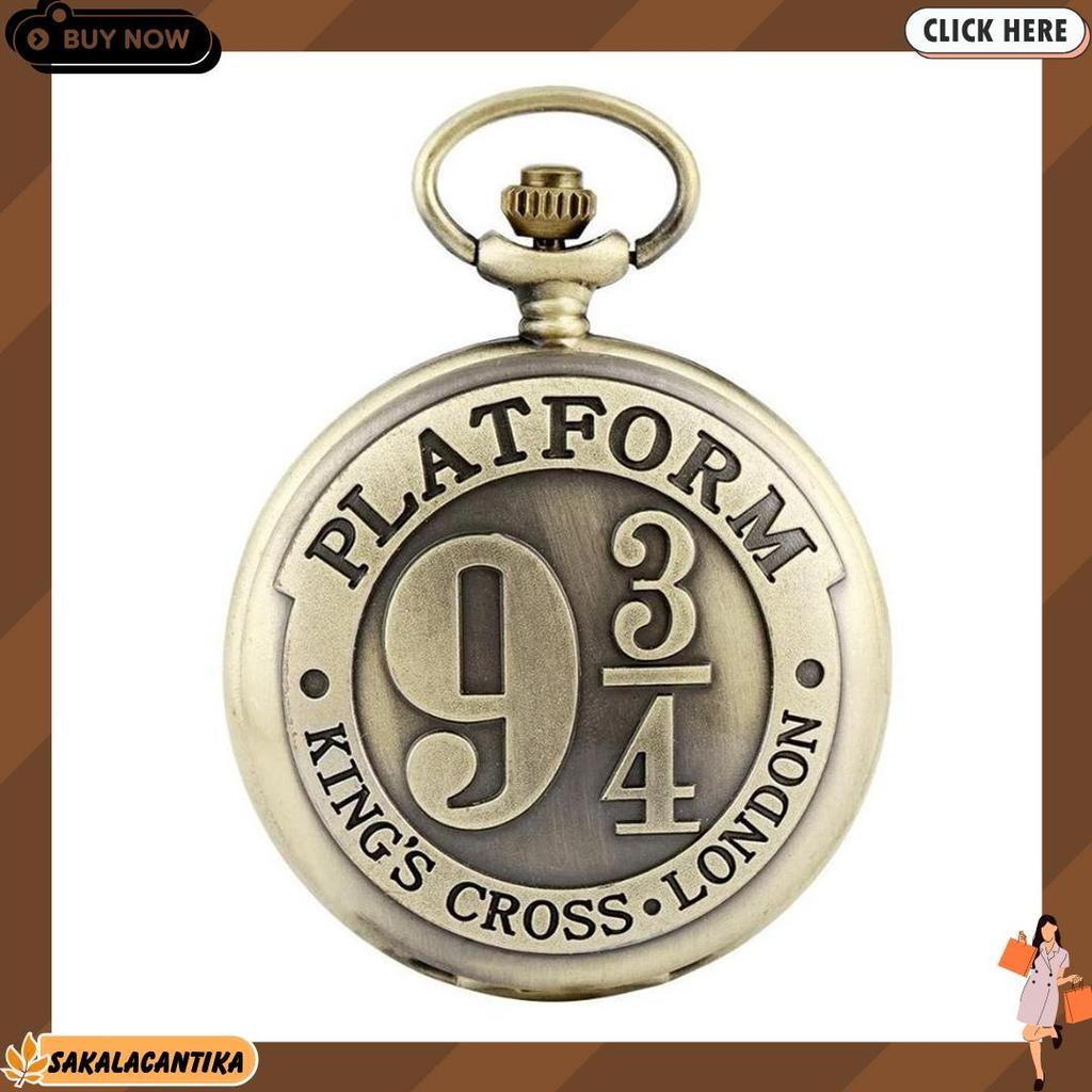 Plpw Platform 9 3/4 Nine Three Quarters Harry Harpot Pocket Watch Jam Saku Gantung Harga Kaki Lima