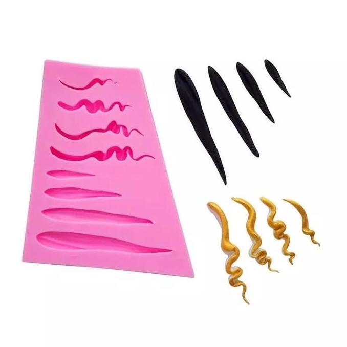 Cetakan Silikon Fondant Rambut Doll Hair Silicone Mold