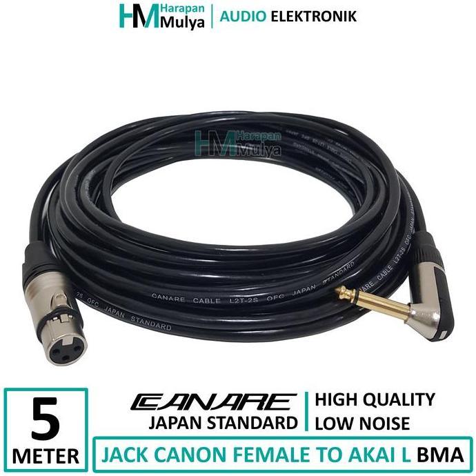 (5 meter) Kabel Mic Microphone Canare + Jack XLR Female To Akai L BMA