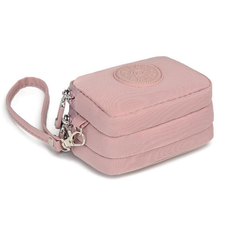 Original Opiobags Pioma Sakura Dompet Wanita Mini Resleting 3 Sekat  Dompet Kecil Nylon Wristlet Pou