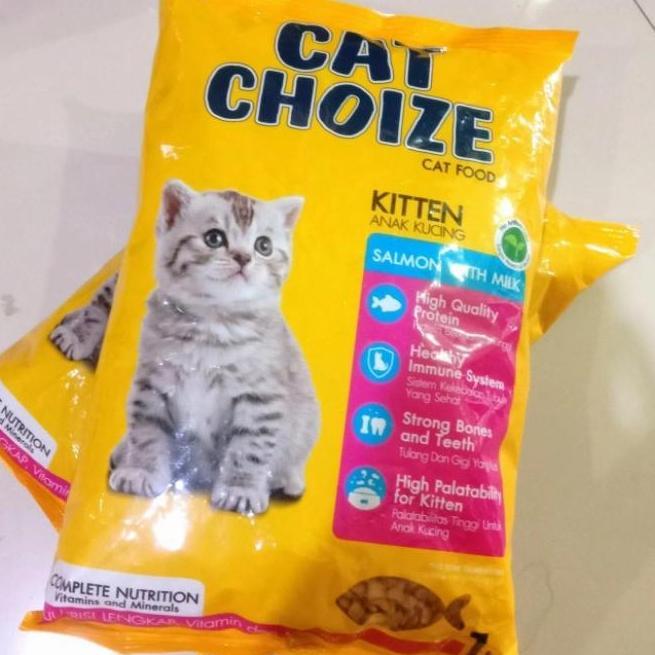 cat choize cat food 5kg - cat choize kitten salmon 1kg 5 pcs