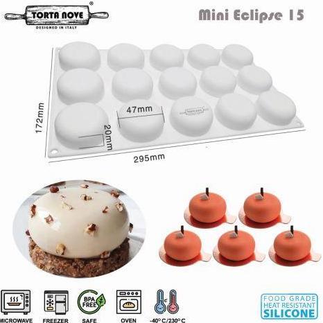 Cetakan kue silikon MINI ECLIPSE 7cm 4.7cm) Cetakan Cheese cake Neopolitan mirror cake glaze TORTA N