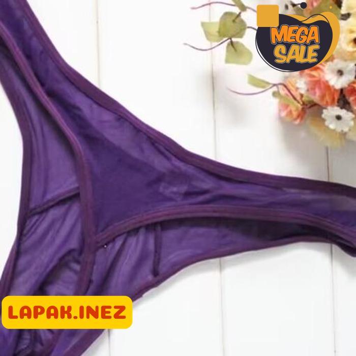 CELANA DALAM PRIA LEMBUT G STRING POLOS LOW WAIST 5Y036 SPANDEX PENDEK SEGITIGA DEWASA BY INE'Z COLL