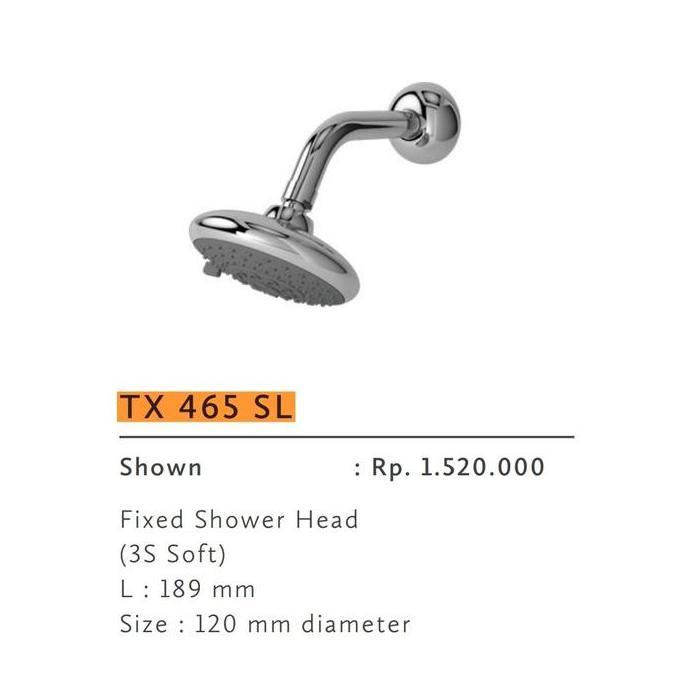 Wall Shower Toto TX 465 SL / Head Shower Wall Toto TX465SL