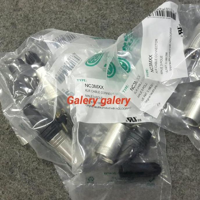 Jek neutrik NC3MXX atau Jack XLR Canon Male neutrik original