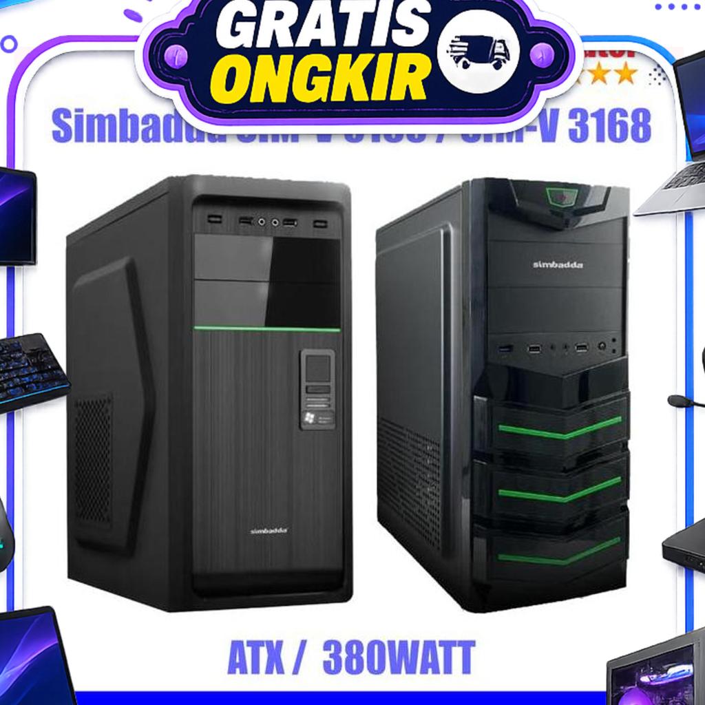 Simbadda Sim-V 3163 3168 Atx 380W Pc Case 380Watt Psu