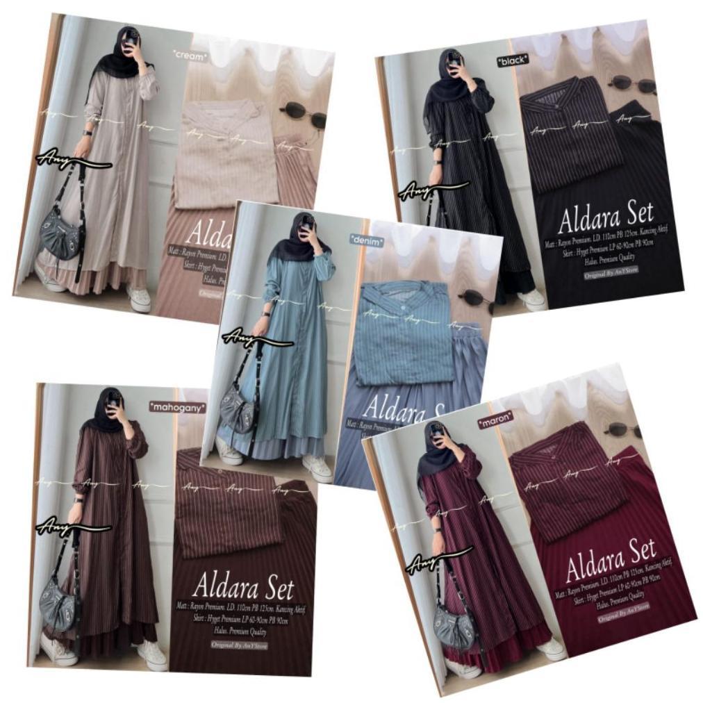 new setelan wanita midi, tunik rok plisket